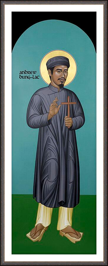 Wall Frame Espresso, Matted - St. Andrew Dung-Lac by Br. Robert Lentz, OFM - Trinity Stores