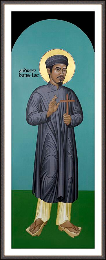 Wall Frame Espresso, Matted - St. Andrew Dung-Lac by Br. Robert Lentz, OFM - Trinity Stores