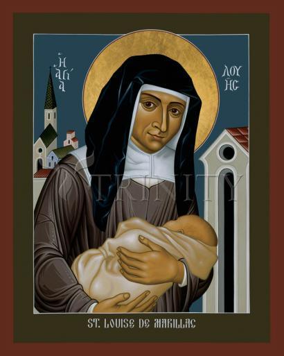 Wall Frame Gold, Matted - St. Louise de Marillac by Br. Robert Lentz, OFM - Trinity Stores