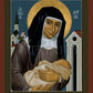Wall Frame Espresso, Matted - St. Louise de Marillac by Br. Robert Lentz, OFM - Trinity Stores