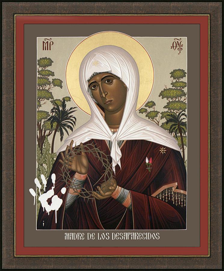 Wall Frame Espresso - Mother of the Disappeared by Br. Robert Lentz, OFM - Trinity Stores