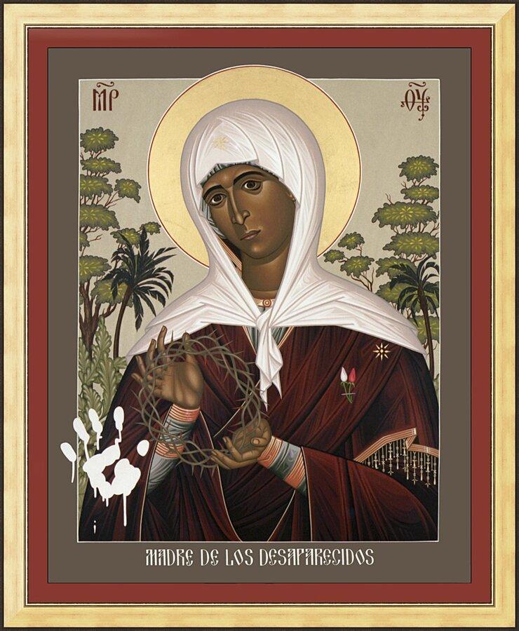 Wall Frame Gold - Mother of the Disappeared by Br. Robert Lentz, OFM - Trinity Stores