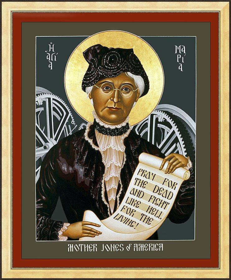 Wall Frame Gold - Mother Jones of America by Br. Robert Lentz, OFM - Trinity Stores