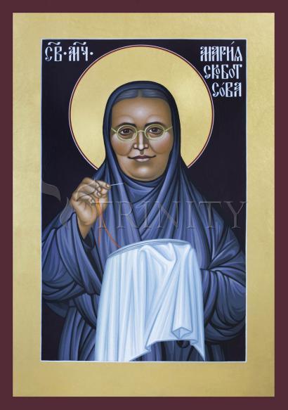 Wall Frame Black, Matted - St. Maria Skobtsova by Br. Robert Lentz, OFM - Trinity Stores