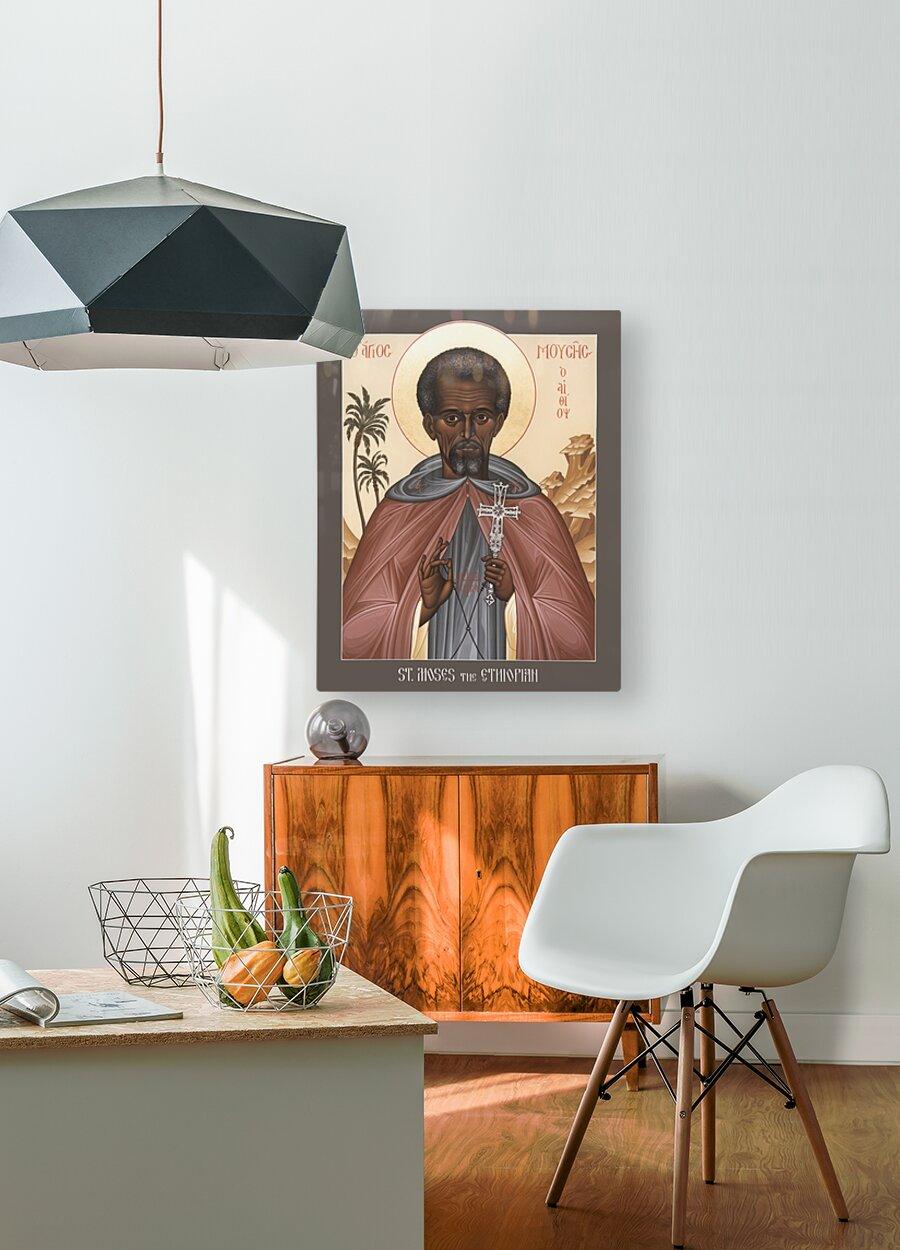 Acrylic Print - St. Moses the Ethiopian by Br. Robert Lentz, OFM - Trinity Stores