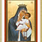 Wall Frame Gold, Matted - Our Lady of Mt. Carmel by Br. Robert Lentz, OFM - Trinity Stores