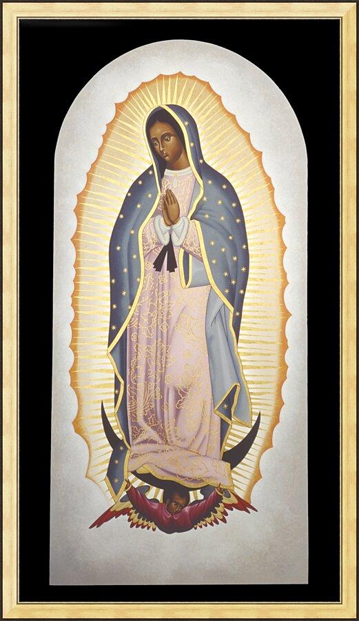 Wall Frame Gold - Our Lady of Guadalupe by Br. Robert Lentz, OFM - Trinity Stores