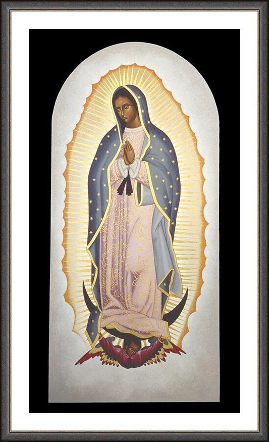 Wall Frame Espresso, Matted - Our Lady of Guadalupe by R. Lentz
