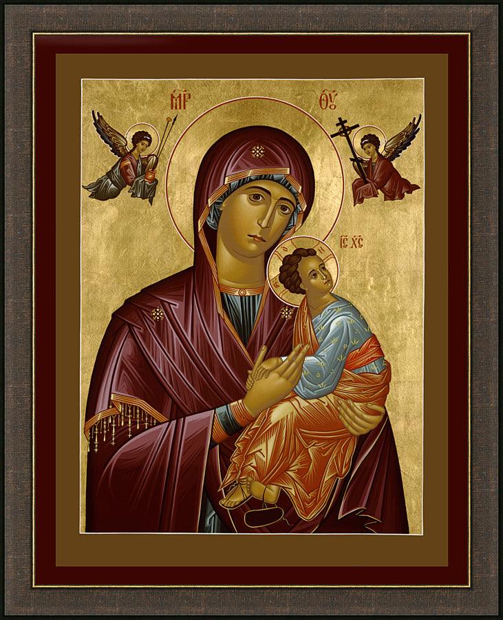 Wall Frame Espresso - Our Lady of Perpetual Help by Br. Robert Lentz, OFM - Trinity Stores