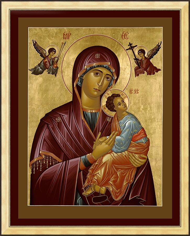 Wall Frame Gold - Our Lady of Perpetual Help by Br. Robert Lentz, OFM - Trinity Stores