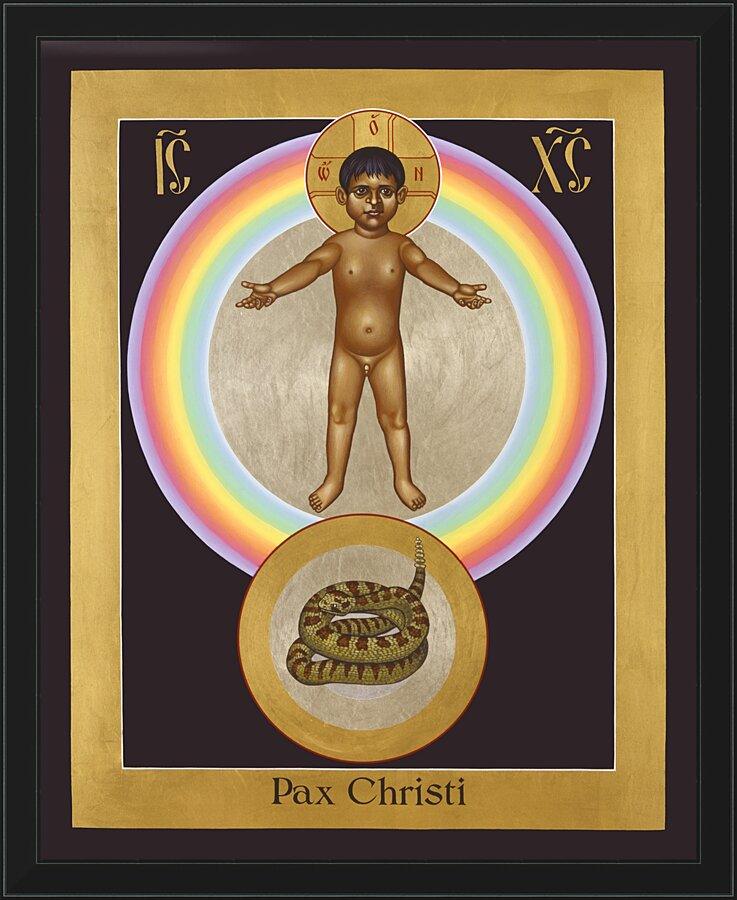 Wall Frame Black - Pax Christi by Br. Robert Lentz, OFM - Trinity Stores