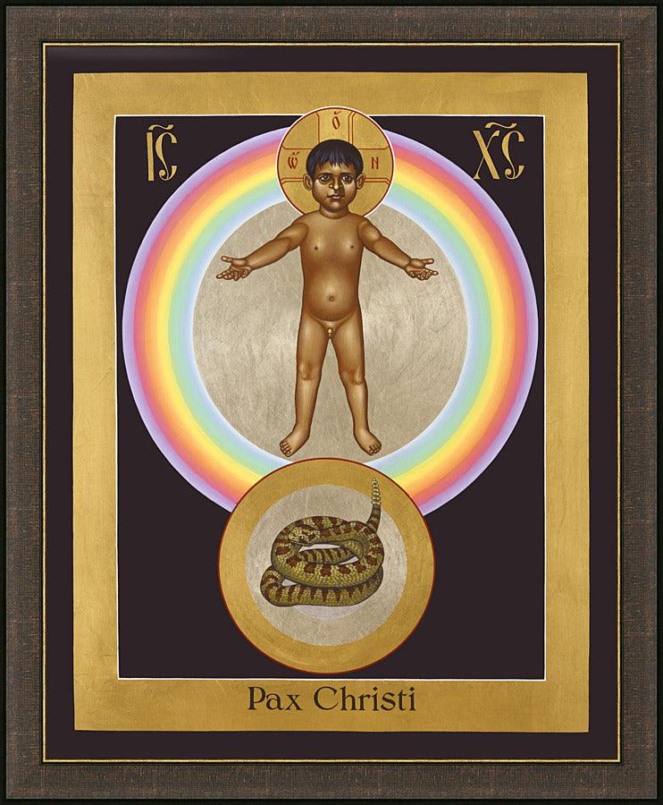 Wall Frame Espresso - Pax Christi by Br. Robert Lentz, OFM - Trinity Stores