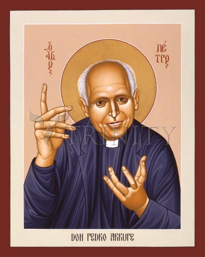 Wall Frame Gold, Matted - Pedro Arrupe, SJ by Br. Robert Lentz, OFM - Trinity Stores