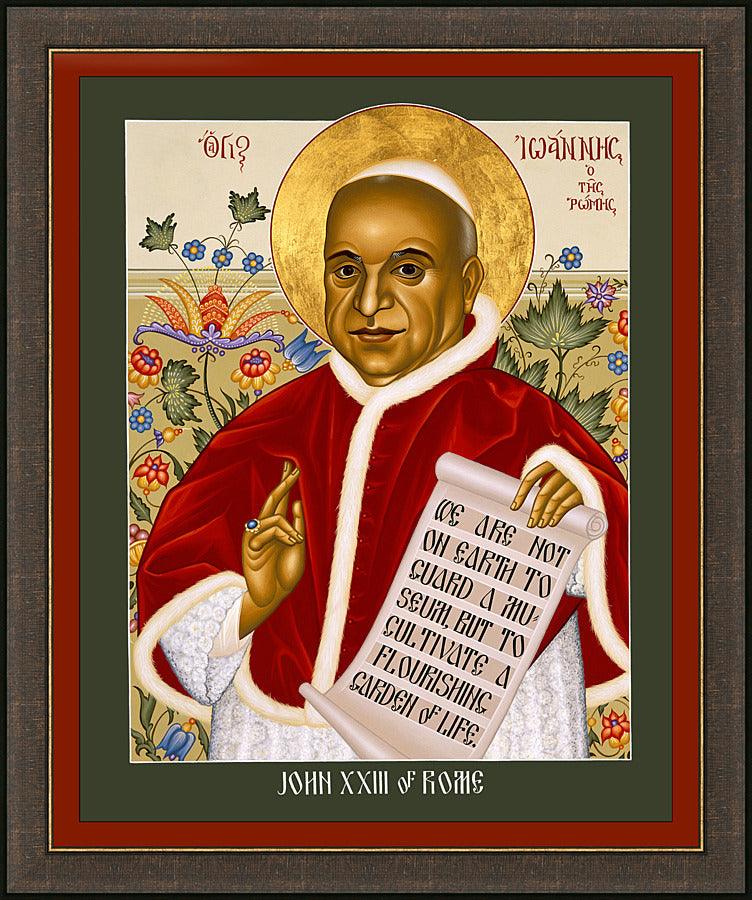 Wall Frame Espresso - St. John XXIII by Br. Robert Lentz, OFM - Trinity Stores