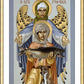 Wall Frame Gold, Matted - St. Raphael and Tobias by Br. Robert Lentz, OFM - Trinity Stores