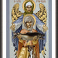Wall Frame Espresso, Matted - St. Raphael and Tobias by Br. Robert Lentz, OFM - Trinity Stores