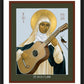 Wall Frame Black, Matted - St. Rose of Lima by Br. Robert Lentz, OFM - Trinity Stores