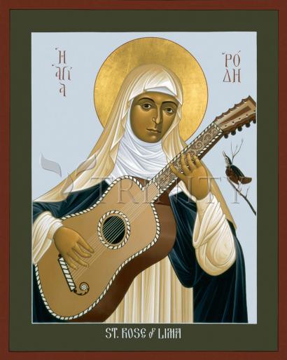 Acrylic Print - St. Rose of Lima by Br. Robert Lentz, OFM - Trinity Stores