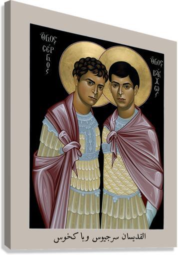 Canvas Print - Sts. Sergius and Bacchus by Br. Robert Lentz, OFM - Trinity Stores
