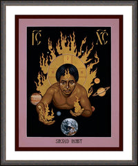 Wall Frame Espresso - Sacred Heart by R. Lentz