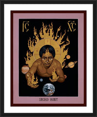 Wall Frame Black - Sacred Heart by R. Lentz