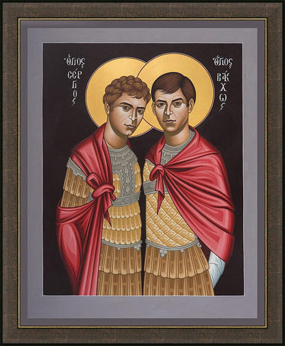 Wall Frame Espresso - Sts. Sergius and Bacchus by Br. Robert Lentz, OFM - Trinity Stores