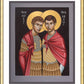 Wall Frame Gold, Matted - Sts. Sergius and Bacchus by Br. Robert Lentz, OFM - Trinity Stores