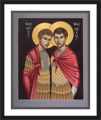 Wall Frame Black - Sts. Sergius and Bacchus by R. Lentz