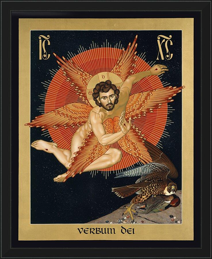 Wall Frame Black - Seraphic Christ by Br. Robert Lentz, OFM - Trinity Stores