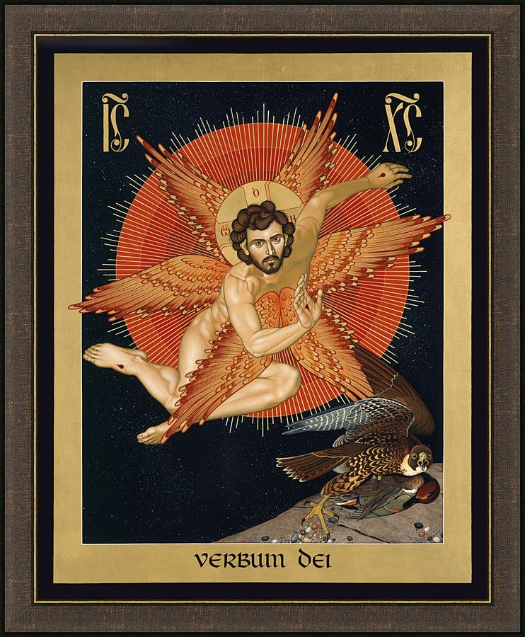 Wall Frame Espresso - Seraphic Christ by Br. Robert Lentz, OFM - Trinity Stores