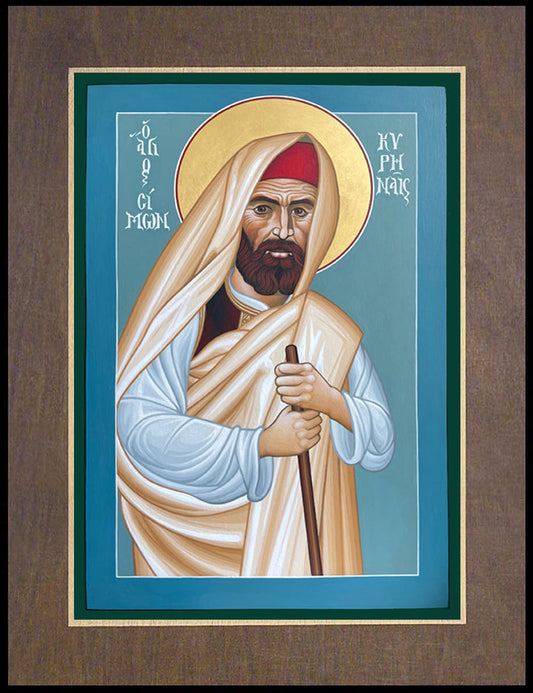 St. Simone of Cyrene - Wood Plaque Premium