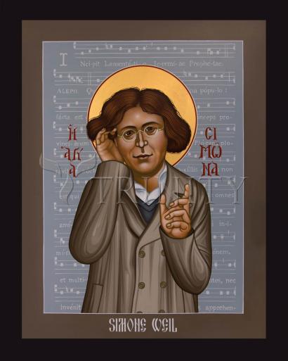 Acrylic Print - Simone Weil by Br. Robert Lentz, OFM - Trinity Stores