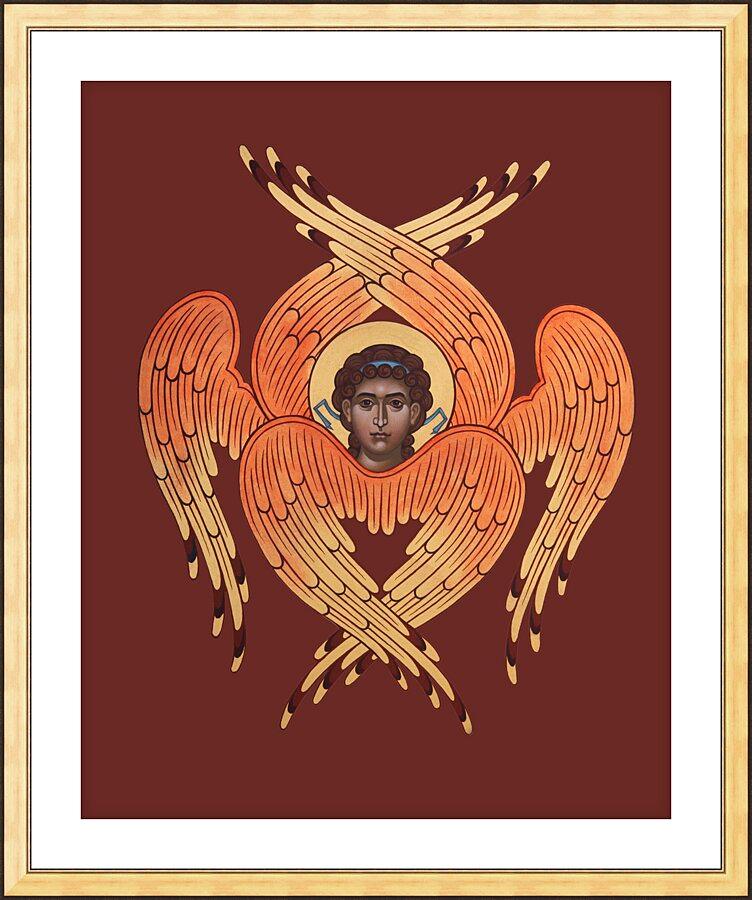 Wall Frame Gold, Matted - Seraph Angel by Br. Robert Lentz, OFM - Trinity Stores