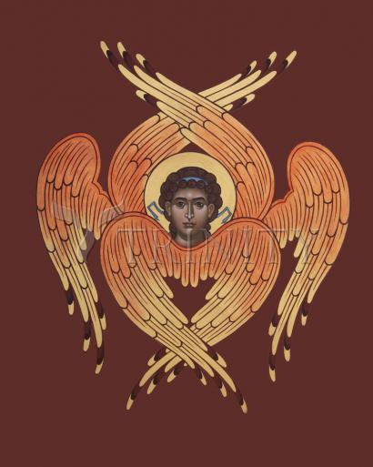 Wall Frame Espresso, Matted - Seraph Angel by Br. Robert Lentz, OFM - Trinity Stores