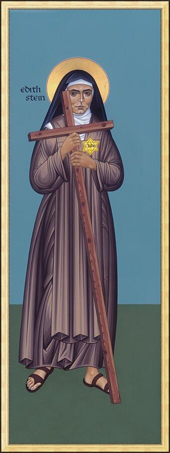 Wall Frame Gold - St. Edith Stein by Br. Robert Lentz, OFM - Trinity Stores