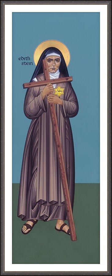 Wall Frame Espresso, Matted - St. Edith Stein by Br. Robert Lentz, OFM - Trinity Stores