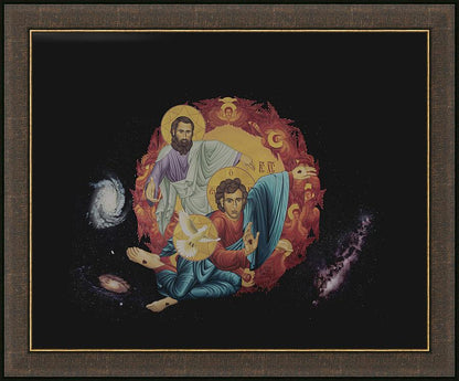 Wall Frame Espresso - Holy Trinity by Br. Robert Lentz, OFM - Trinity Stores