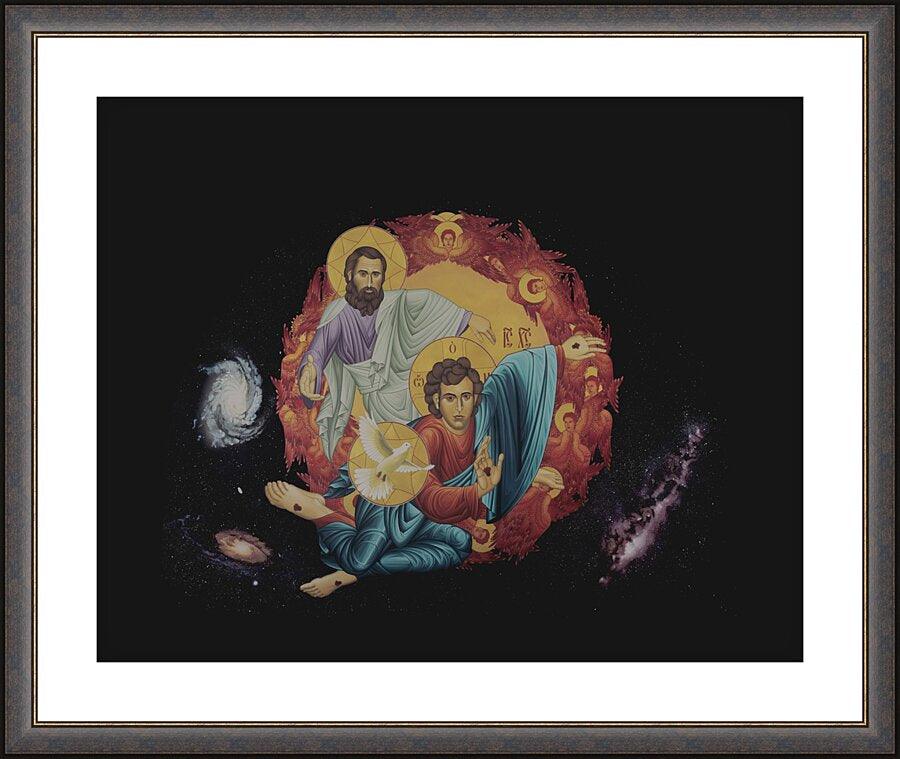 Wall Frame Espresso, Matted - Holy Trinity by Br. Robert Lentz, OFM - Trinity Stores