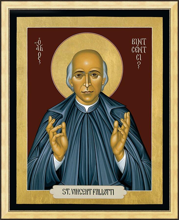 Wall Frame Gold - St. Vincent Pallotti by Br. Robert Lentz, OFM - Trinity Stores