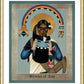 Wall Frame Gold, Matted - We-wha of Zuni by Br. Robert Lentz, OFM - Trinity Stores
