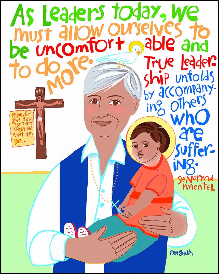 Sr. Norma Pimentel - Wood Plaque by Br. Mickey McGrath, OSFS - Trinity Stores