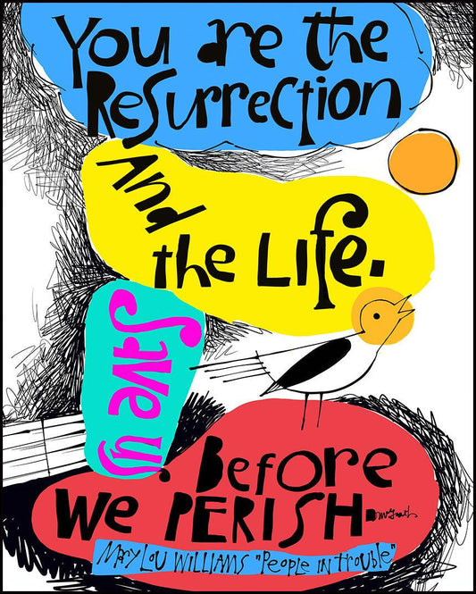 Save Us Before We Perish - Wood Plaque by Br. Mickey McGrath, OSFS - Trinity Stores