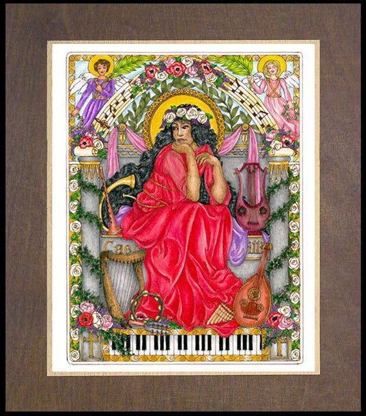 St. Cecilia - Wood Plaque Premium by Brenda Nippert - Trinity Stores