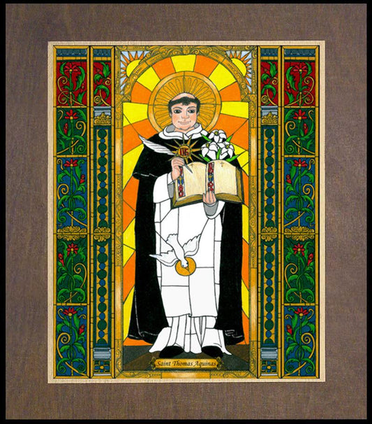 St. Thomas Aquinas - Wood Plaque Premium