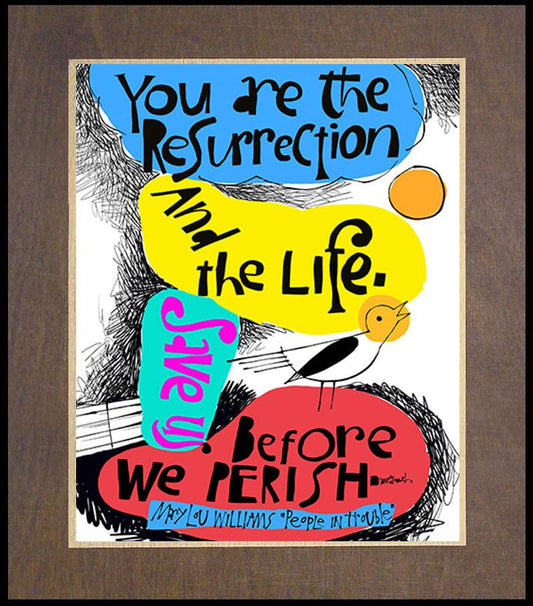 Save Us Before We Perish - Wood Plaque Premium by Br. Mickey McGrath, OSFS - Trinity Stores