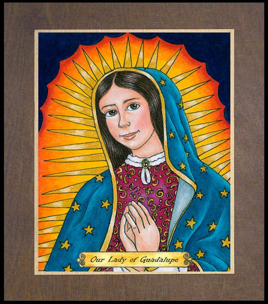 Our Lady of Guadalupe - Wood Plaque Premium by Brenda Nippert - Trinity Stores