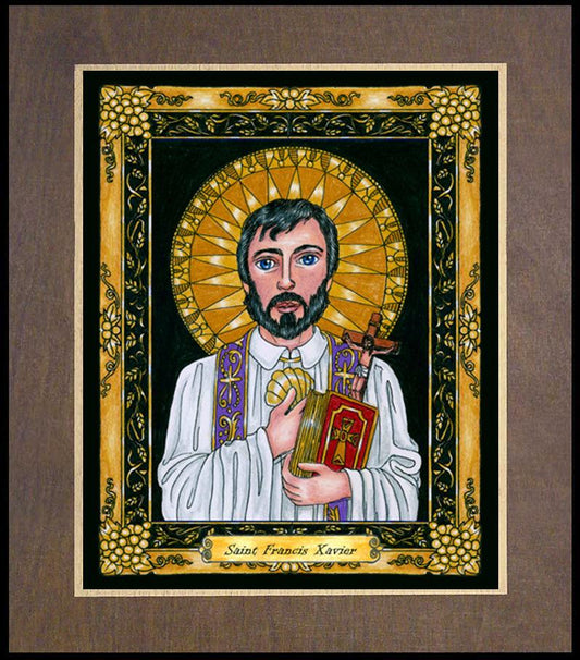 St. Francis Xavier - Wood Plaque Premium by Brenda Nippert - Trinity Stores