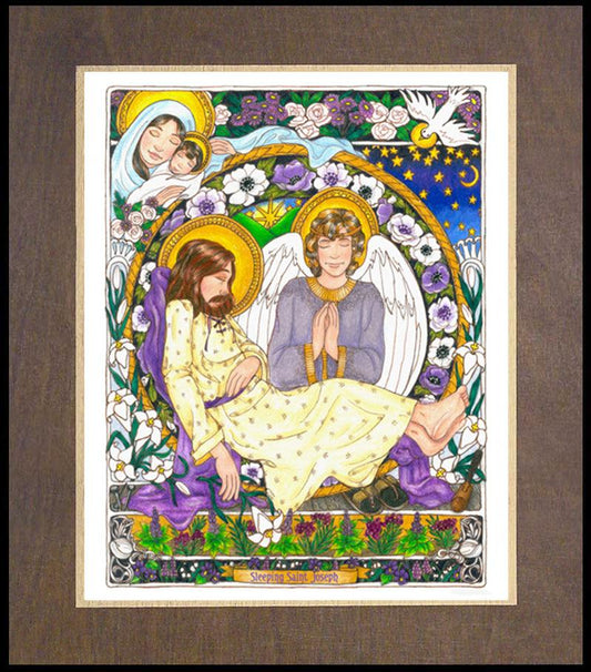 St. Joseph Sleeping - Wood Plaque Premium by Brenda Nippert - Trinity Stores