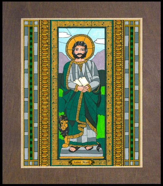 St. Mark - Wood Plaque Premium by Brenda Nippert - Trinity Stores
