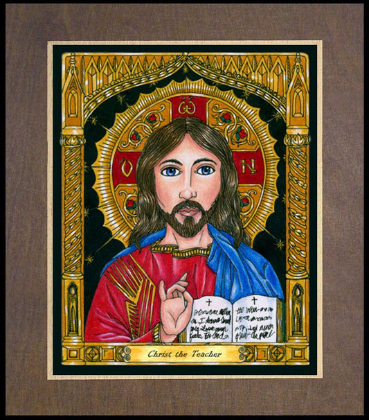 Christ the Teacher - Wood Plaque Premium by Brenda Nippert - Trinity Stores